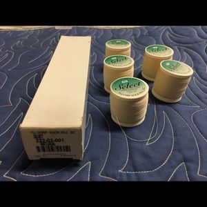 YLI Select Hand Quilting Thread (5) 200 yd spools (one at 199 yd).